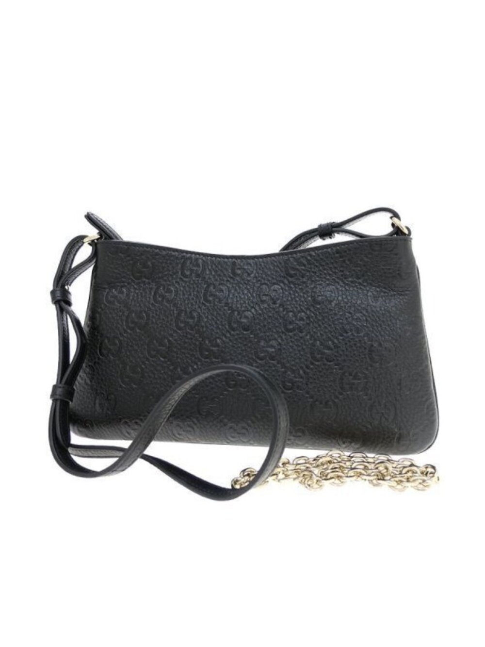 Gucci Guccissima 2-Way Shoulder Bag Black